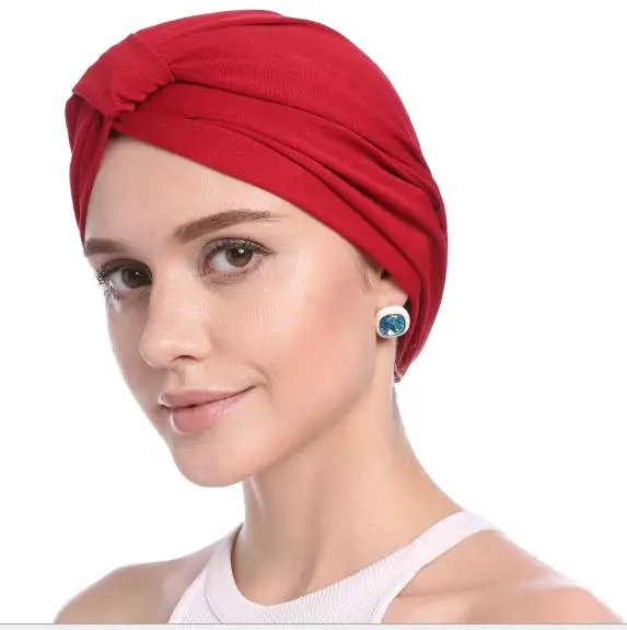 Новый Модный женский летний мусульманский модальный головной платок однотонный