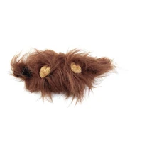 2021 hot sale pet cat dog dress up costume wig emulation lion hair mane ears head cap autumn winter muffler scarf pet products
