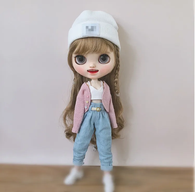 Новые кукла 1/6 брюки blyth жилет ob24 кардиган кукольный наряд(Fit blyth, ob24, pullip, azone, licca, ICY, кукла 1/6