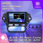 Автомобильный мультимедийный плеер 6 + 128G Carplay + для Ford Mondeo MK4 2011 - 2013 Android 10 радио GPS Стерео навигация видео Wifi