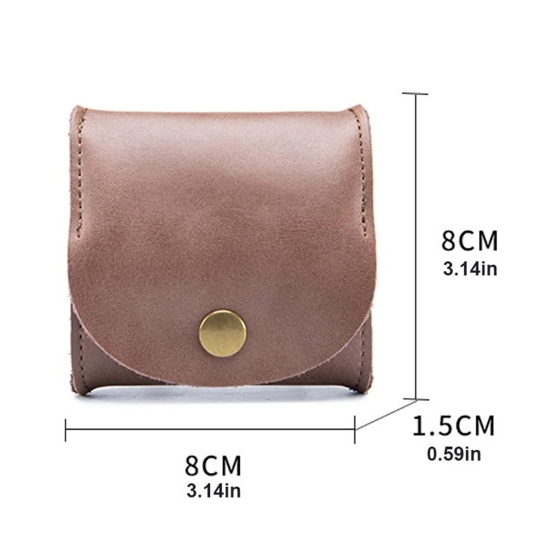 

PU Leather Coin Purse Earbuds Earphone Holder Pouch for Women Men Small Wallet
