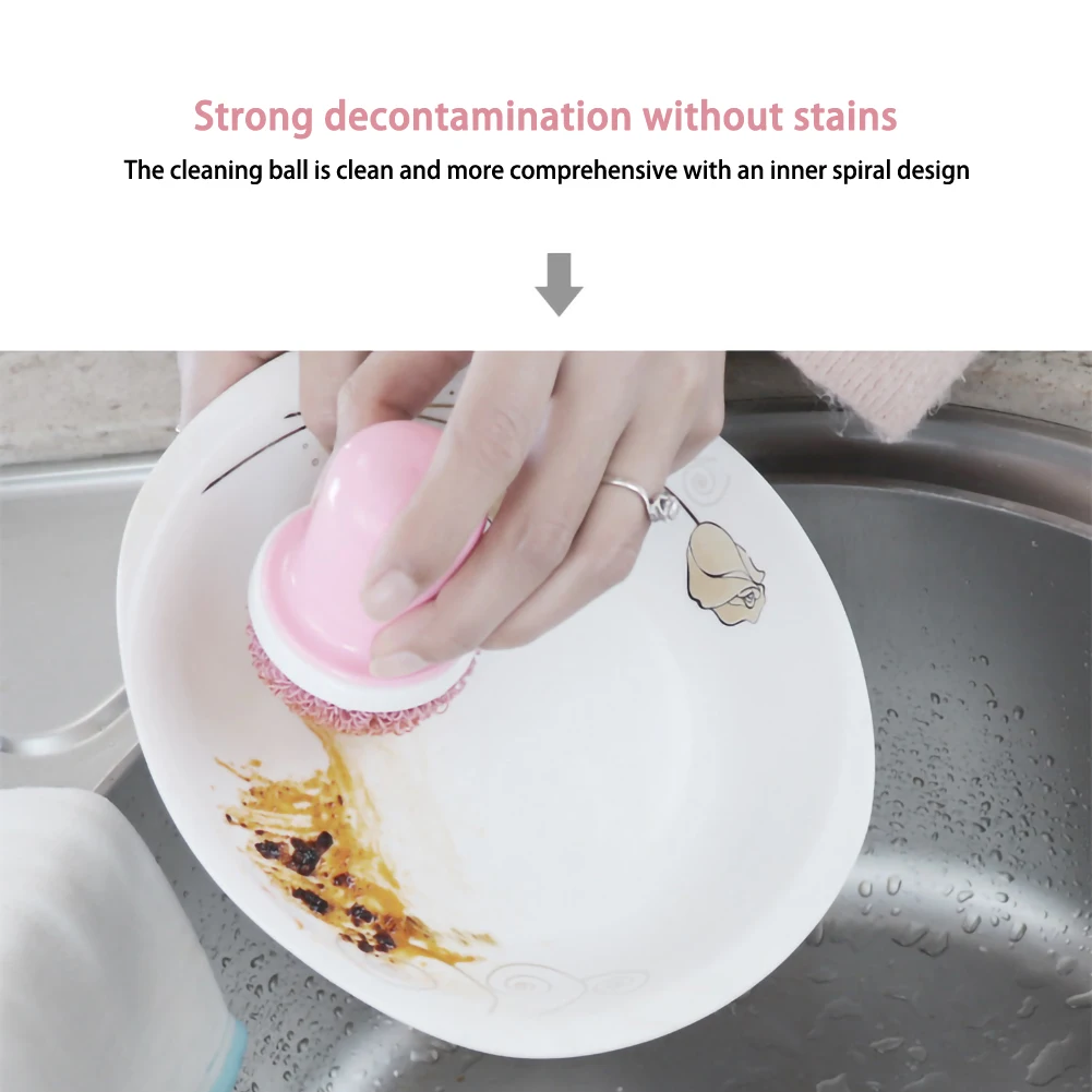 Nanofiber посуда щетка с ручкой царапин безопаснее чем Сталь шерсть для кухонной