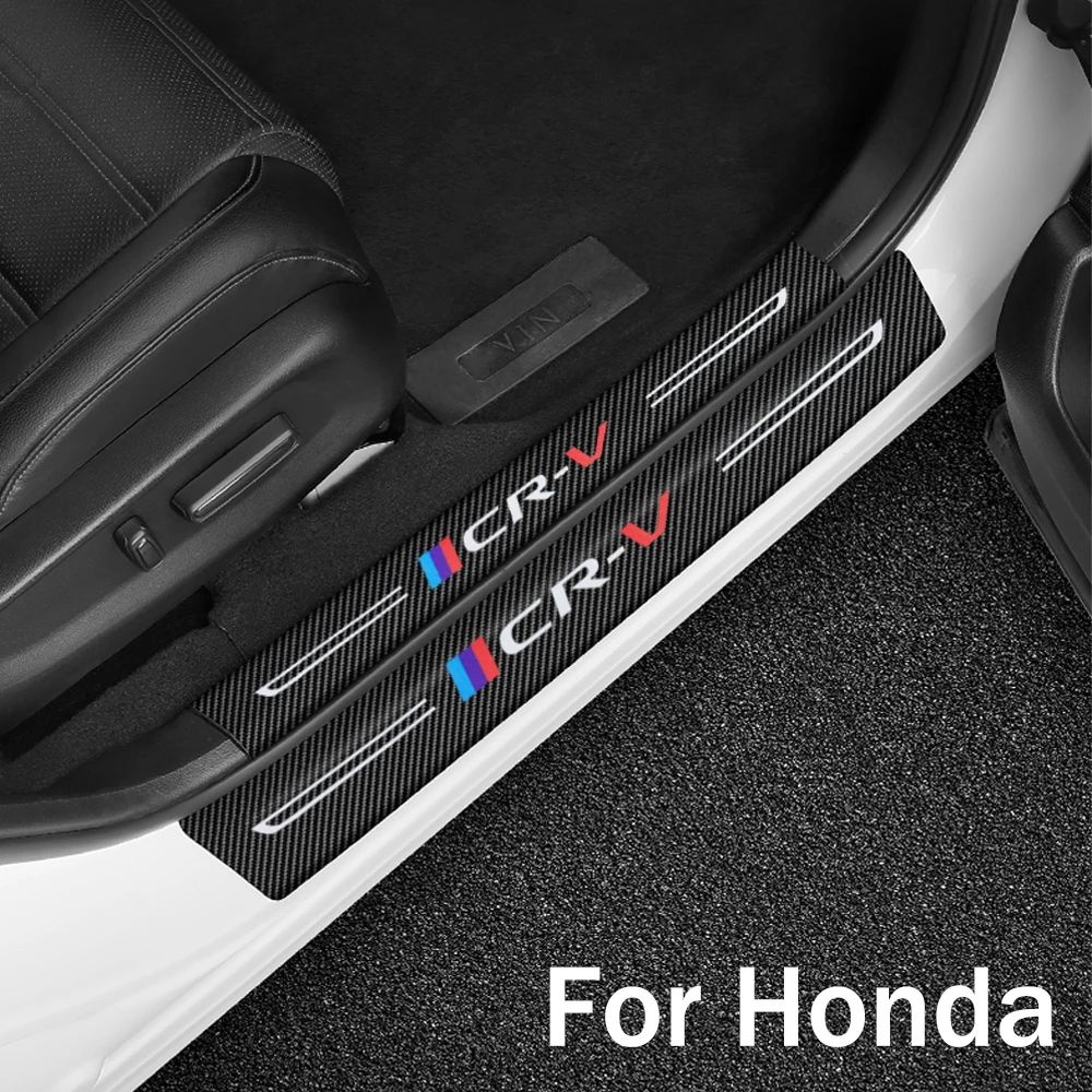 

Car Styling Door Carbon leather Fiber Sill Plate For Honda CR-V 1995-2016 RD1-RD3 RD4-RD9 RW1 RW8 RT5 RT6 Car Sticker Crv