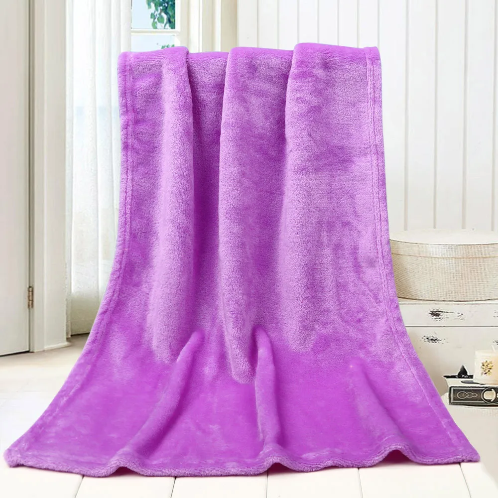 45X65CM модное одноцветное мягкое одеяло для детей теплые Коралловые одеяла