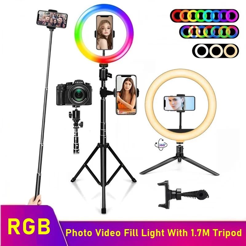 Универсальный светодиодный кольцевой светильник для селфи осветительная лампа