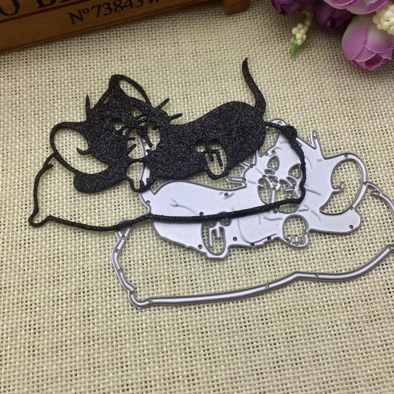 Lovely Cat and Mouse Series Metal Cutting Dies Decorative Scrapbooking Steel Craft Die Cut Embossing Paper Cards Photo | Дом и сад