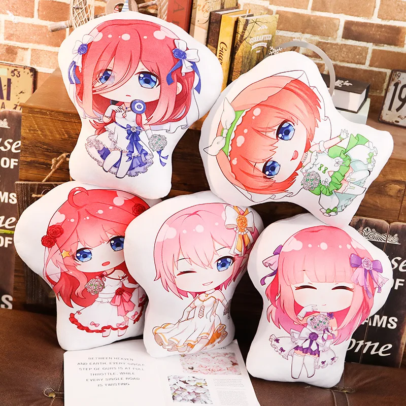 Аниме прекрасные пятиконечные подушки игрушка Ichika Nino Miku Yotsuba короткая набивная