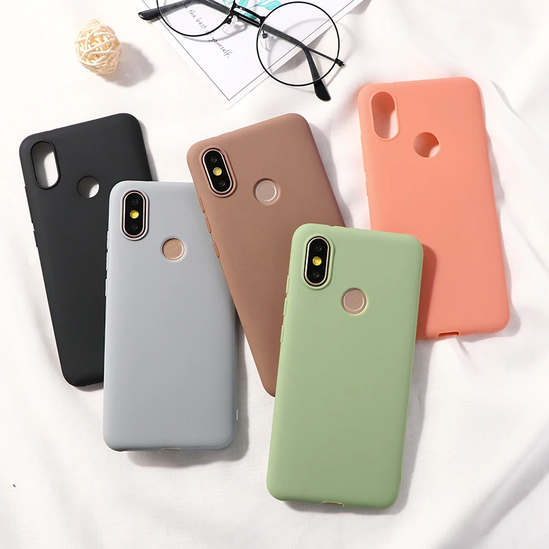 Модный матовый Силиконовый чехол для Xiaomi mi 9 SE 8 Lite A2 A1 Capa для Red mi 6 Pro 6A 5 Plus 5A 4X 4A милый резиновый чехол карамельного цвета