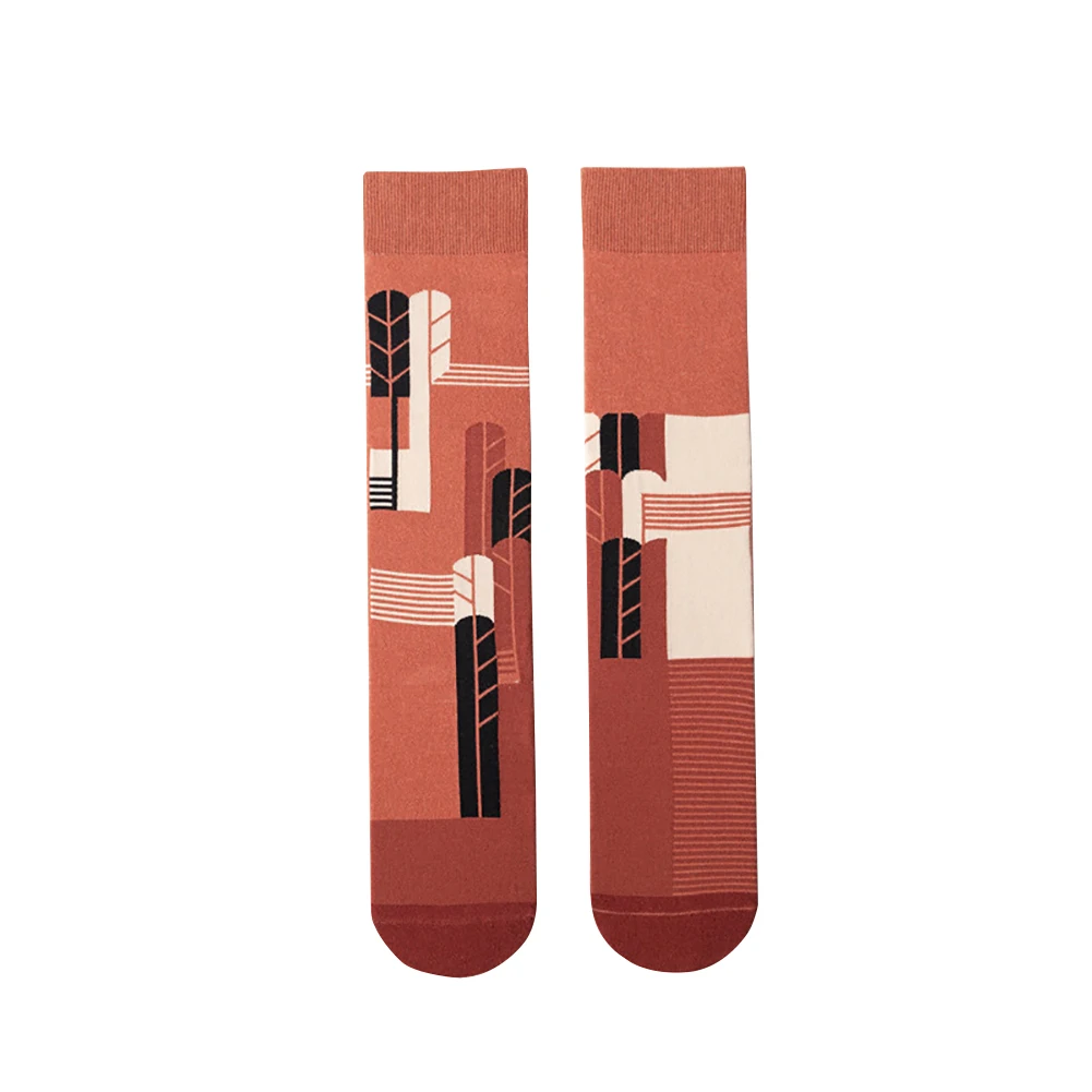 

Daily Gift Autumn Winter Street Stockings Girls Fashion Soft Sports Asymmetrical Pattern Adult Knee High One Size Women Socks