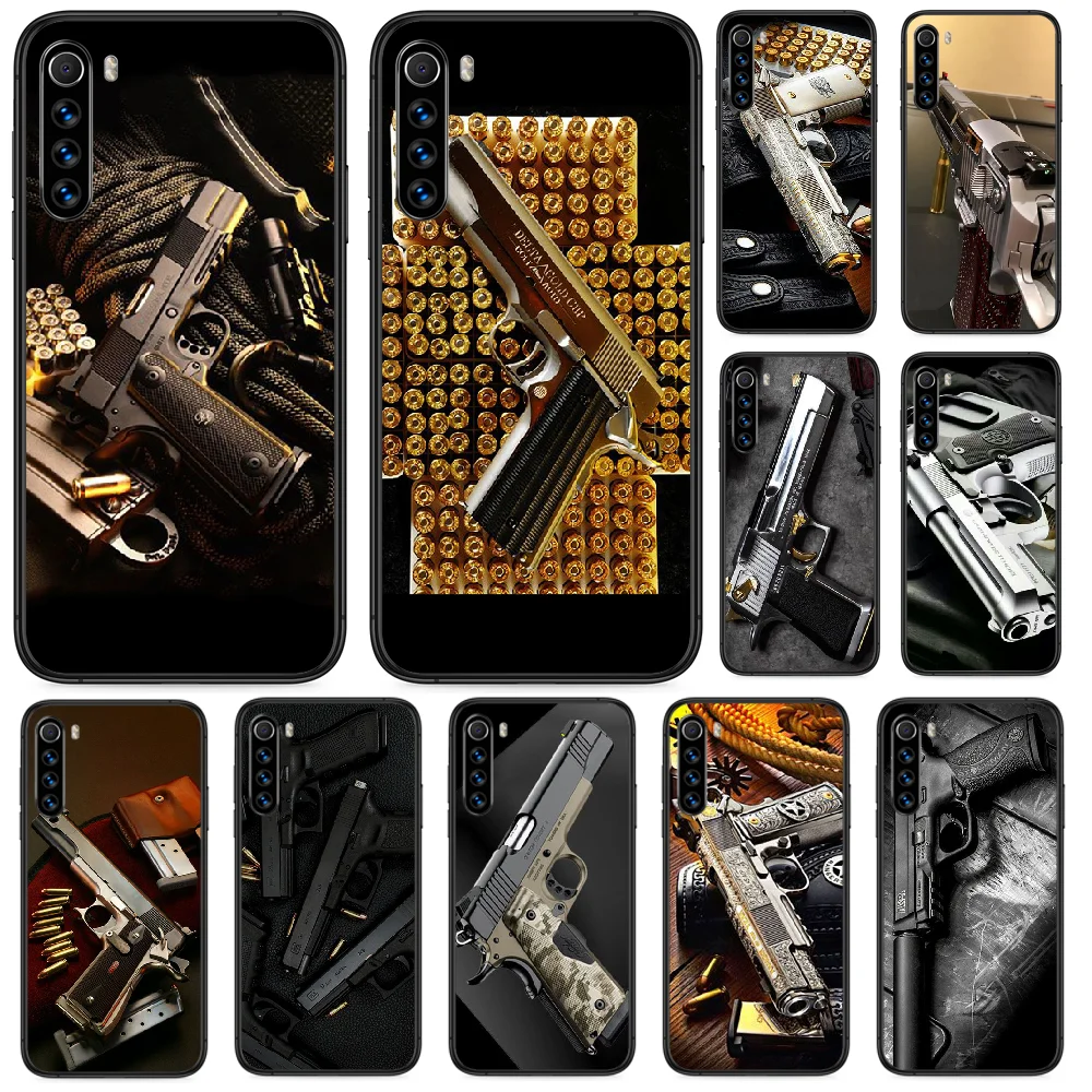 Чехол для телефона Desert Eagle 24K Gold Guns Xiaomi Redmi Note 4A 4X 5 6 6A 7 7A 8 8A 4 5A 8T Plus Pro black hoesjes trend