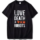 Футболка с надписью Love Death  Robot, футболка с изображением сериала научной фантастики и героев мультфильмов, новинка, летние футболки европейского размера высокого качества