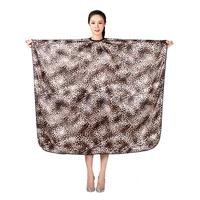 1pcs professional hairdressing apron hair cutting satin leopard printing cape barber styling salon camps hairdresser wrap cloth