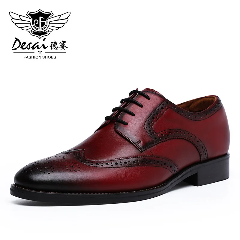 

2020 new block lace up gentleman shoes business dress shoes British fashion retro low top shoes