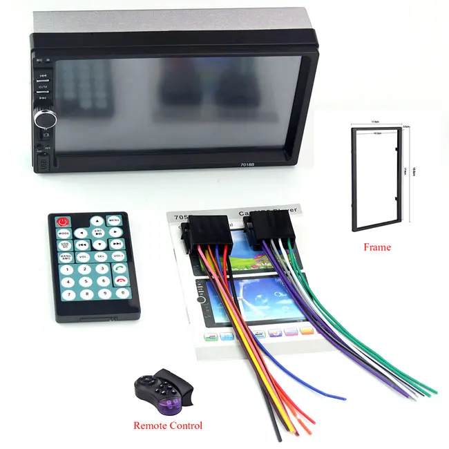 frame and remote 2 Din 7 дюймов hd-навигатор для автомобиля стерео, сенсорный экран аудио рекордер Bluetooth Камера заднего вида Mp5 мультимедийный плеер 7018b Авторадио - Цвет: frame and remote