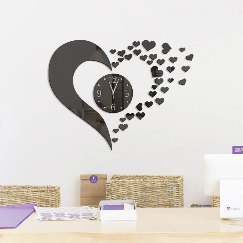 Новинка 2019 креативные современные съемные настенные 3d-часы сделай сам в виде