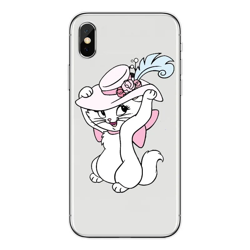 Мультяшный аристократ Marie Cats кошка из мягкого силикона ТПУ чехол для Apple iPhone 8 6S Plus