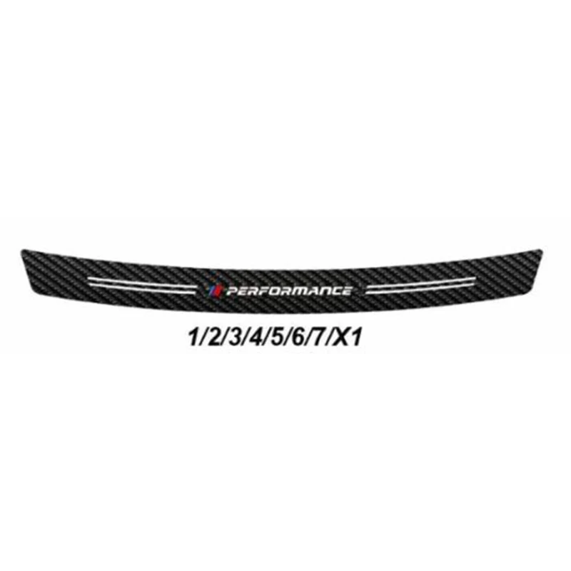 Performance-Boosting Carbon Fiber Rear Bumper Sticker for BMW E34, E36, E60, E90, E46, E39, E70, F10, F20, F30, X5, and X6 Cars image 2