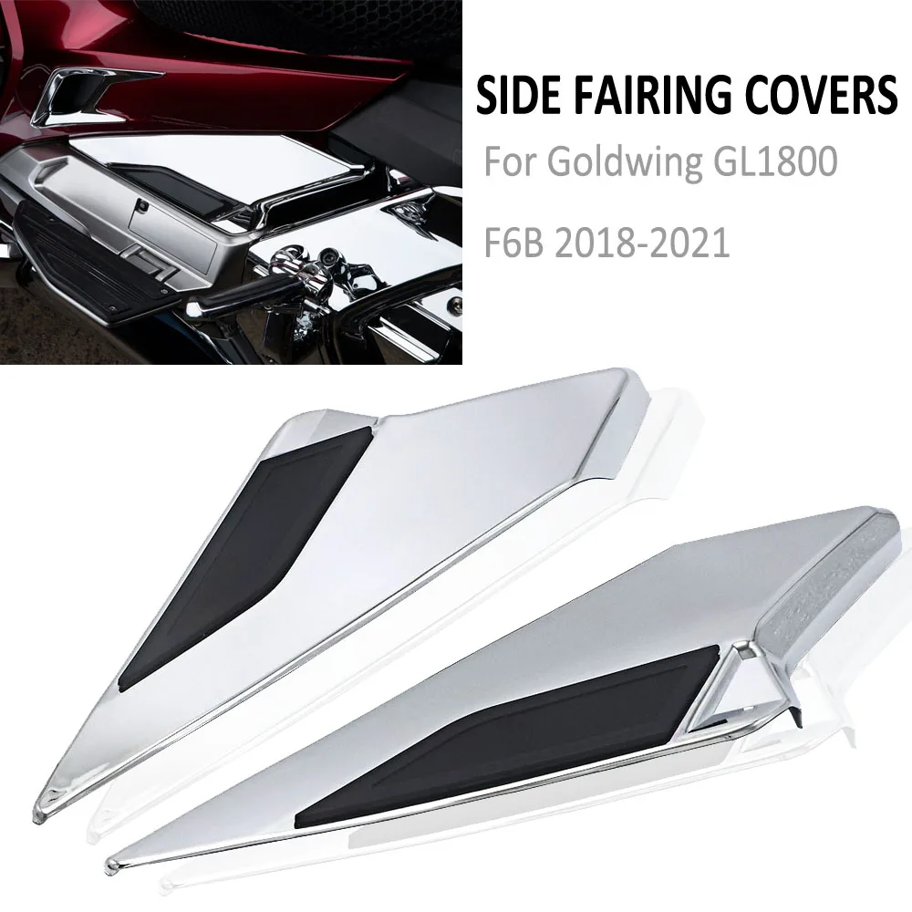 

Motorcycle Side Fairing Covers Decorative Trims For Honda Gold Wing GL 1800 GL1800 F6B 2018 2019 2020 2021 Chrome Accessories
