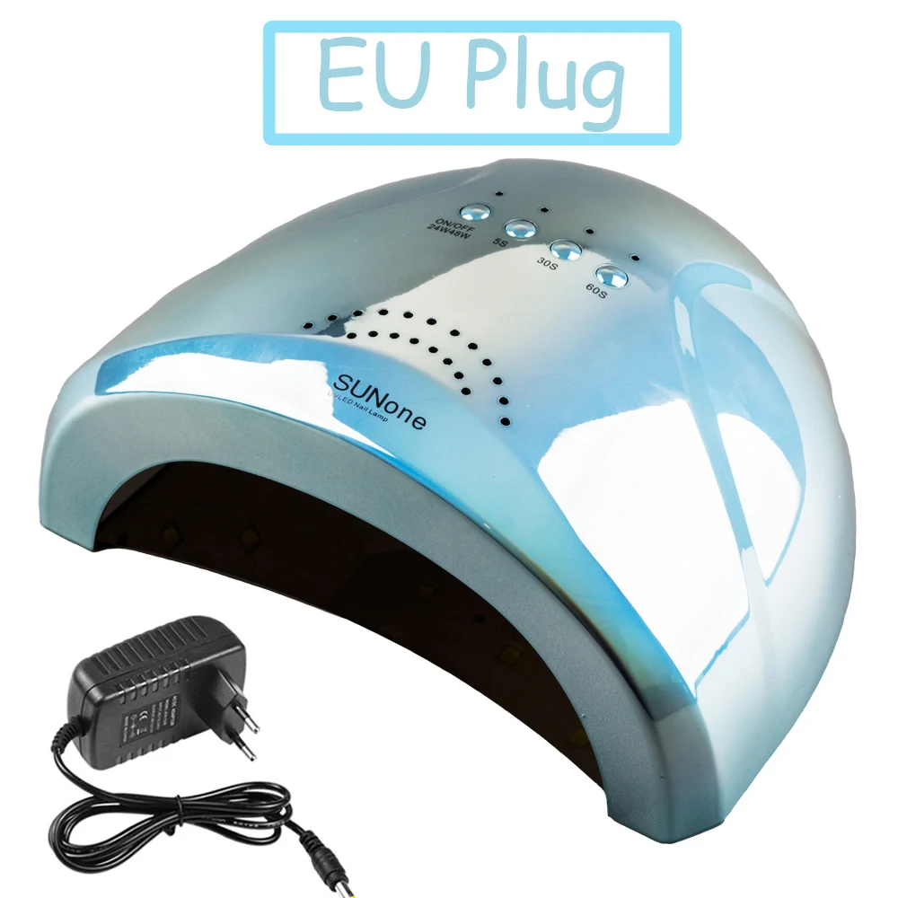 SUNONE Blue EU 48 Вт УФ-лампа SUNONE для маникюра, светодиодная Сушилка для ногтей, гелевая лампа, быстрая сушка, отверждение для всех видов Vanish, умная сенсорная машина - Цвет: SUNONE Blue EU
