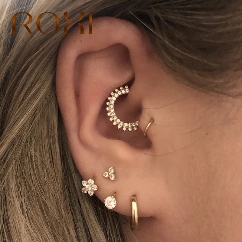 

ROXI Sparkling Zircon Circle Sun Hoop Earrings for Women Silver 925 Silver Gold Color Wedding Statement Jewelry Brincos Kolczyki