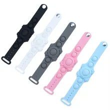 Soft Silicone Wearable Bracelet Cover For Airtags Portable Dustproof Protection Shell For Airtags Tracker Device Five Colors