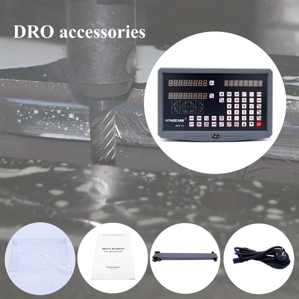 Фрезерный станок для токарного станка 2 оси цифровой индикатор TTL 220 В переменного