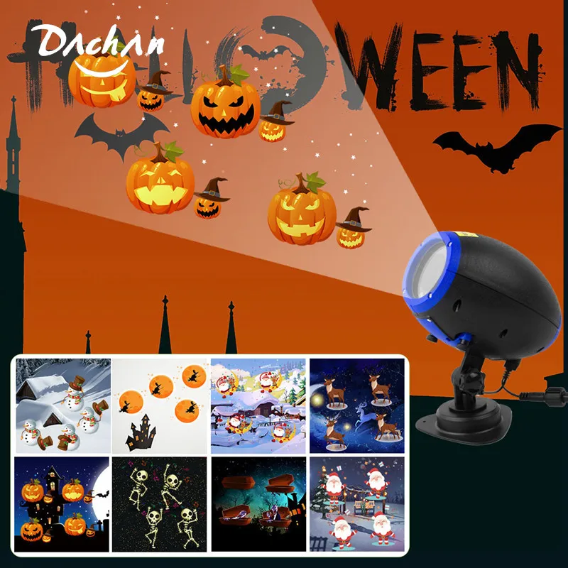 Светодиодный анимационный проектор на Хэллоуин светильник слайдов