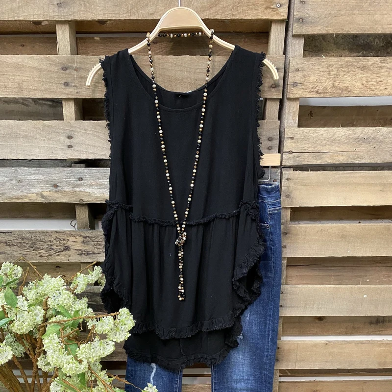 

Женская свободная Асимметричная рубашка, однотонная офисная рубашка без рукавов с 0 воротником-стойкой, модель 3XL на весну и лето, 2021