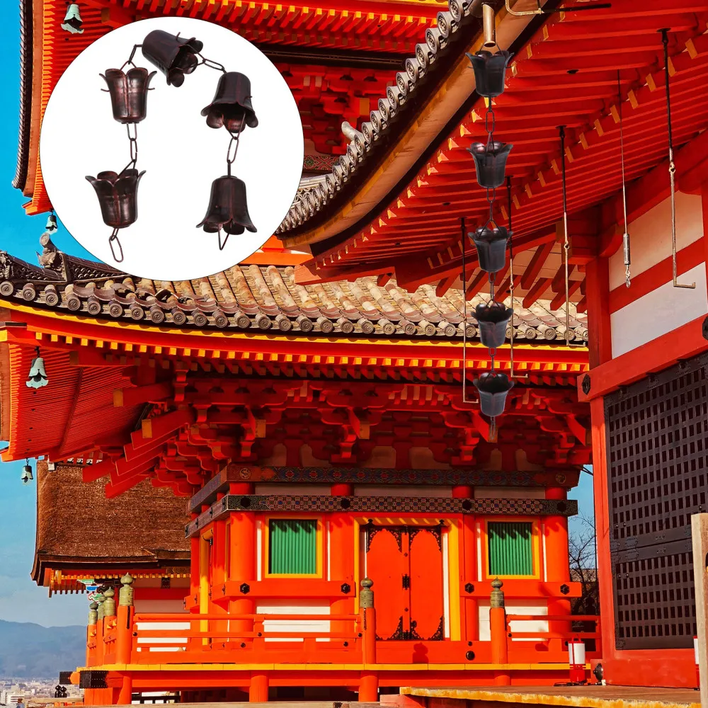 

1Pc Gutter Downspout Rain Chain Useful Balcony Rain Chain Decor (Coffee)