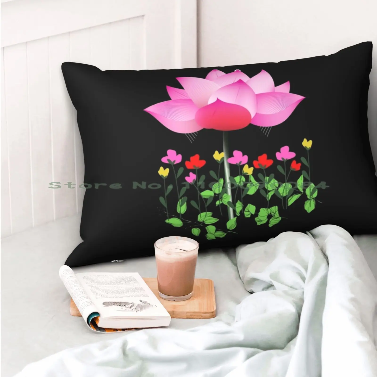 Декоративная подушка Lotus Silk Flower3 размеры 20x30 50*75