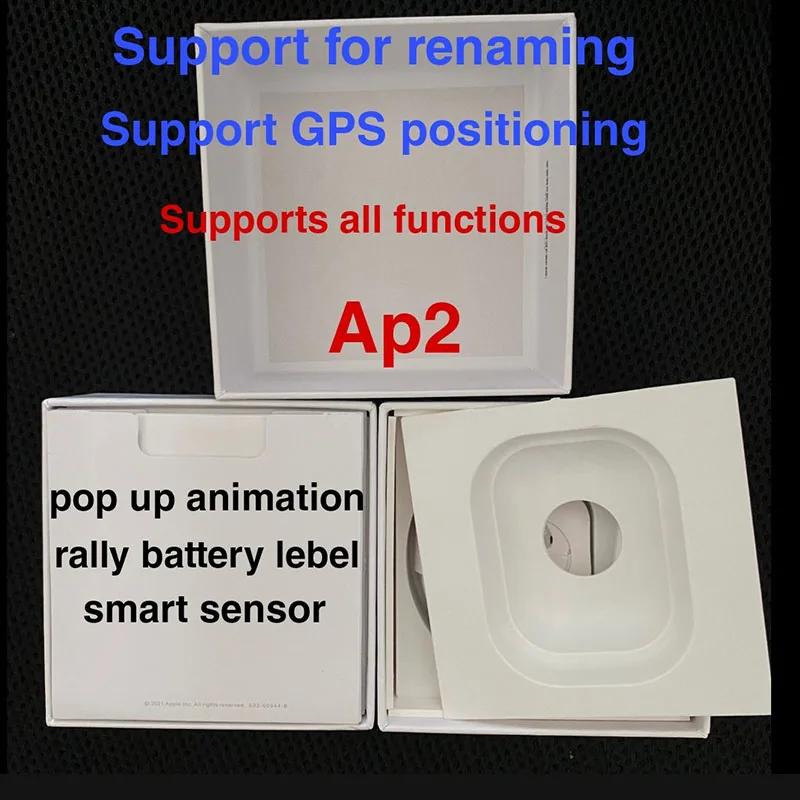 

H1 chip Gps Rename Air Ap3 pro Ap2 Tws pop up window Bluetooth Headphones Wireless Charging Positioning Valid serial number
