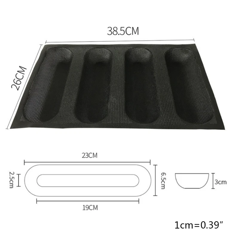 

D57A 4 Waves Baking Pan Cake Toast Mold Tool Nonstick Perforated Tray Baking Utensil Hot Dog Cooking Bakers Fiberglass