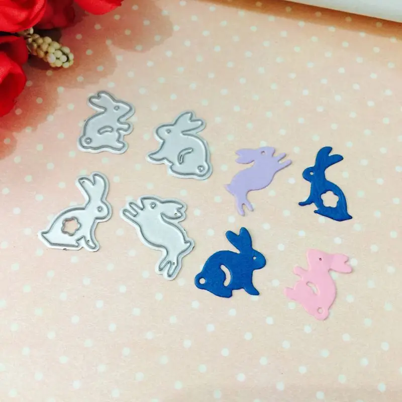 Прямая поставка милый кролик металлические Вырубные штампы трафарет для