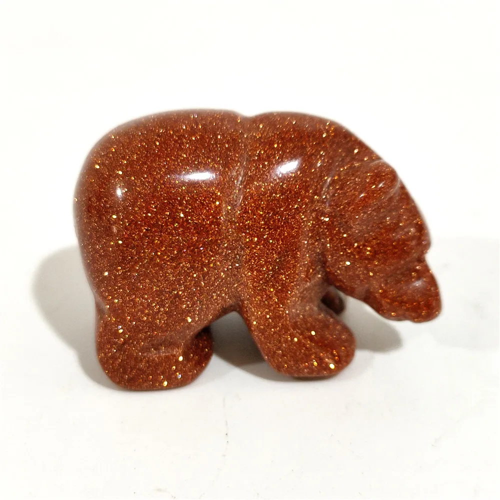 Натуральный ручной работы полированный золотой песок Хрустальный