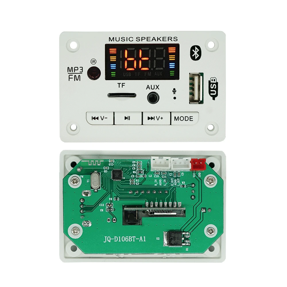 Модуль платы декодера MP3 с Bluetooth 5 0 12 В автомобильный USB mp3-плеер WMA WAV разъем для