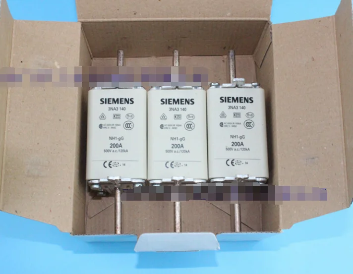 3 шт./1 коробка Siemens 3NA3140 NH1-gG 200A 500V Fuse -New | Безопасность и защита