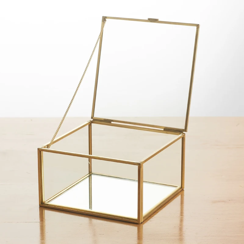 

Geometric Glass Style Jewelry Box Table Container For Displaying Jewelry Keepsakes Home Decoration Plants Container Ewelr MJ