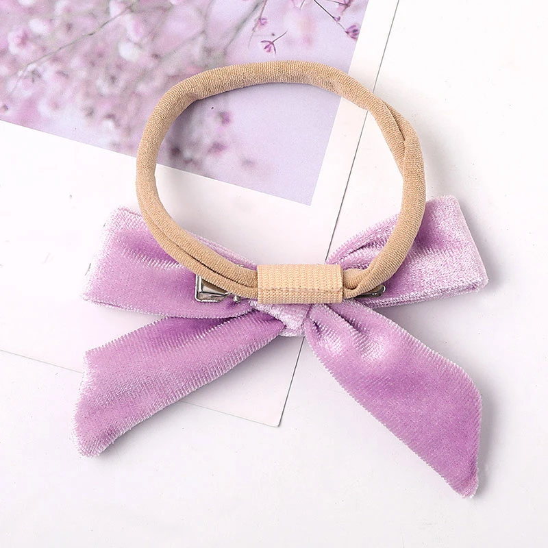Съемные заколки для волос маленьких девочек бархатные резинки Мягкая повязка на