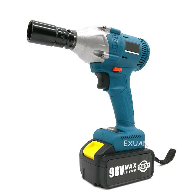 

Anjieshun Brushless Electric Wrench Lithium Battery Charging Wrench Impact Car Repair Tool Scaffolding Shelf Sleeve DC