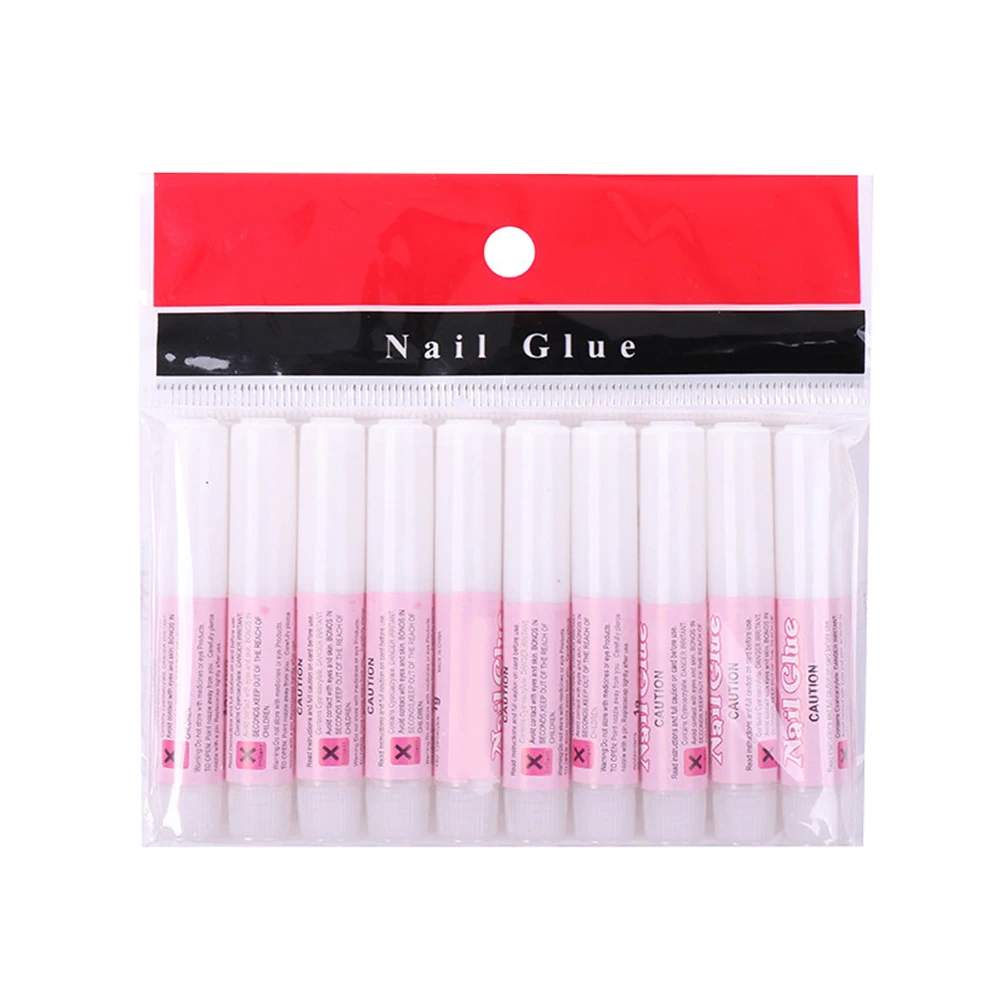 

10Pcs 2g Nail Art Glue Portable DIY False Nails Strong Adhesive Glue
