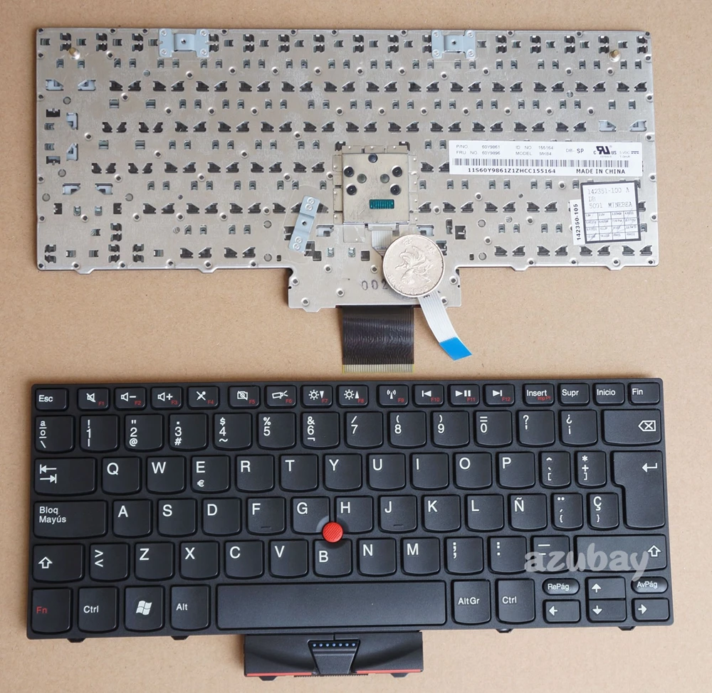 

Испанская клавиатура для Lenovo Thinkpad X100 X100E E10 X120 X120E 60Y9896 60Y9966 60Y9861 MK84