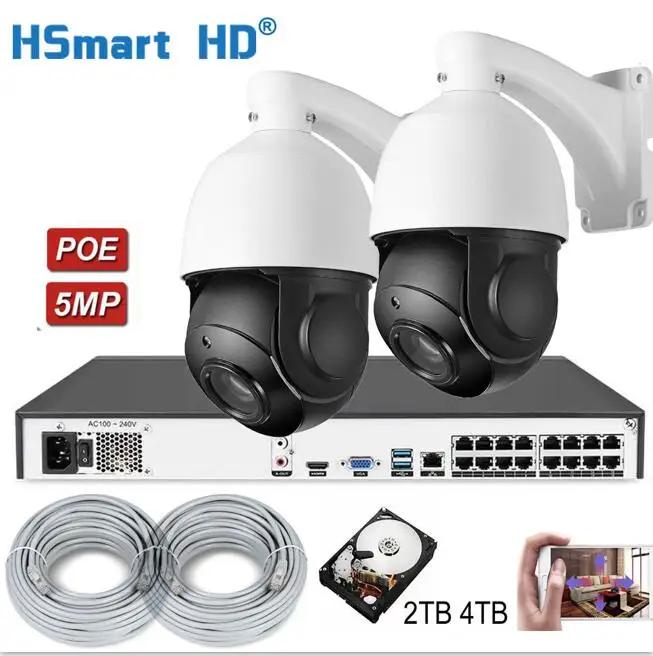 16CH NVR add 2 Cam 5MP 30xzoom PTZ IP камера POE Камера открытый H.265 16CH 5MP PoE NVR ONVIF IP Сетевая камера безопасности, видео Регистраторы H.265 Системы добавить 4 ТБ HDD - Цвет: 16CH NVR add 2 Cam