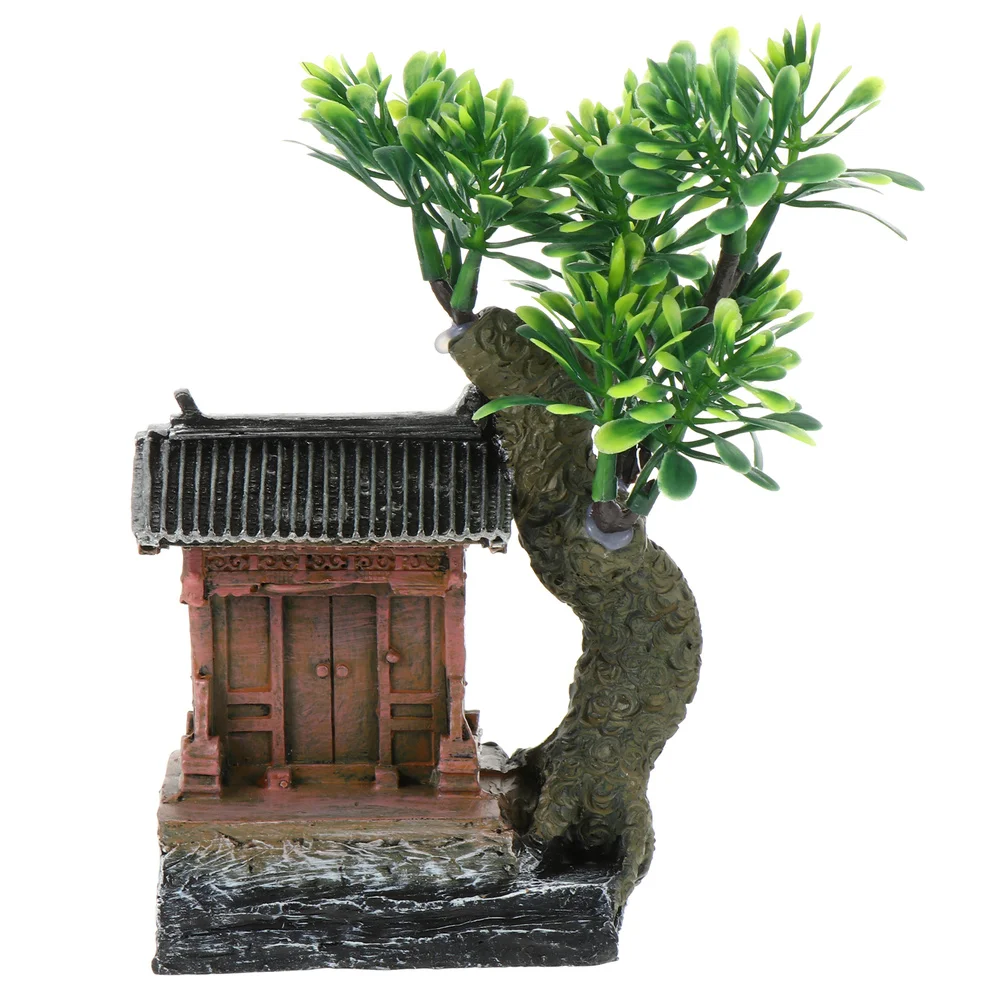 

Aquarium Resin Adornment Tree House Fish Tank Decoration Landscape Ornament