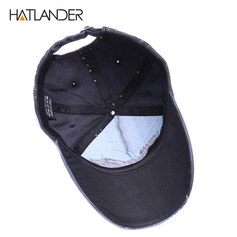 HATLANDER модные спортивные кепки наружные кепки для пробежек винтажная шляпа для папы 5 панелей Кепка с защелкой аппликация из хлопка Бейсболка с вышивкой