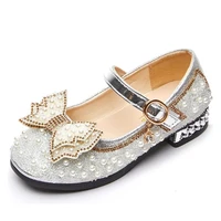 spring girls shoes bead mary janes flats fling princess glitter shoes baby dance shoes kids sandals children wedding shoes gold
