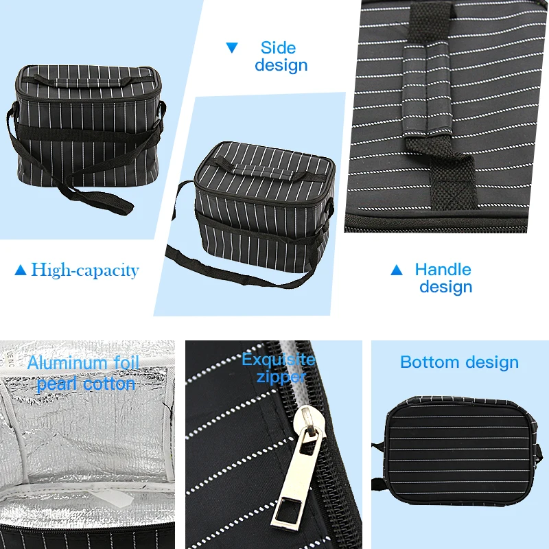 Сумка для еды кухни изолированная Портативная сумка ланч-сумка торта стейка