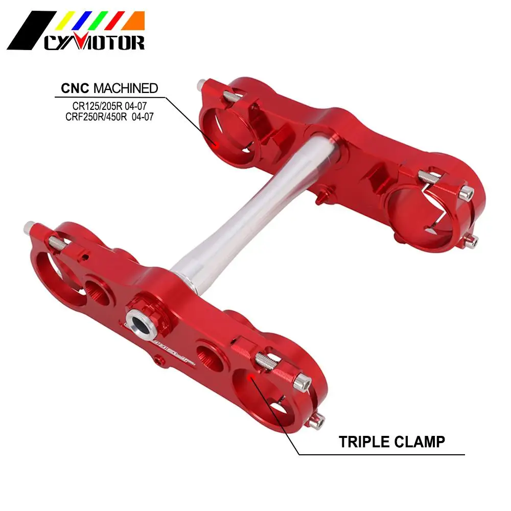 

Motorcycle Aluminum Triple Tree Clamps Steering For Honda CR 125 250R CRF 250R 450R CR125 CR250R CRF250R CRF450R 2004 05 06 07