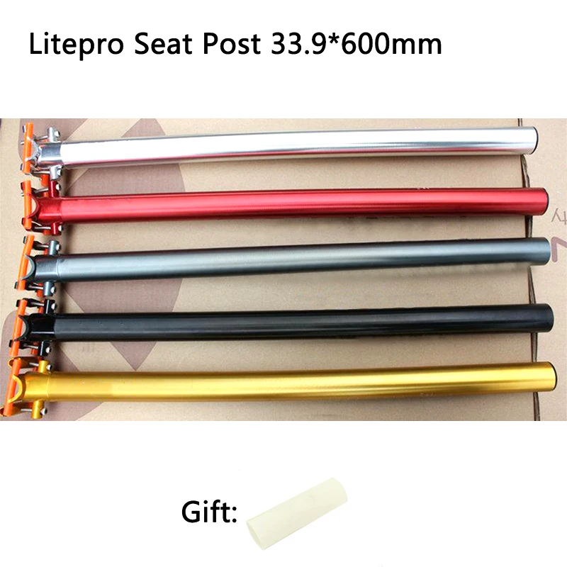 

Litepro Folding Bike Seatpost 33.9*600mm Seat Rod Aluminum Alloy Seat Tube Super Light CNC Seat Post Plum Tube