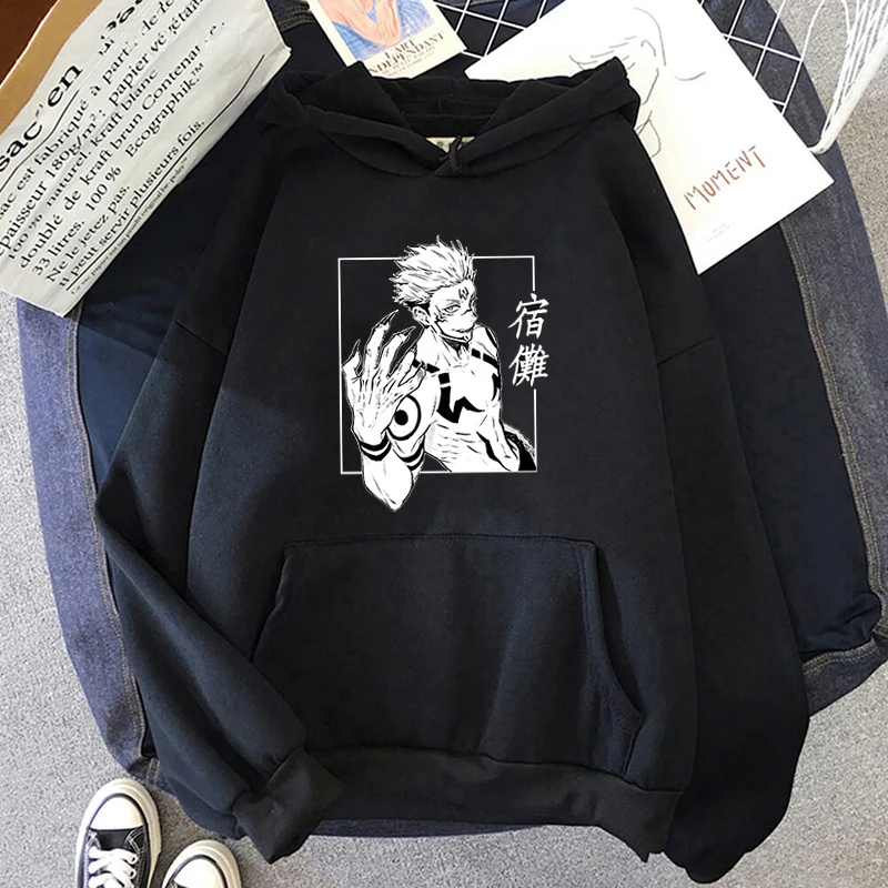 

Japanese Anime Funny Sukuna Graphics Printing Hoodies Japan Style Jujutsu Kaisen Sweatshirts Oversize Streetwear for Women/men