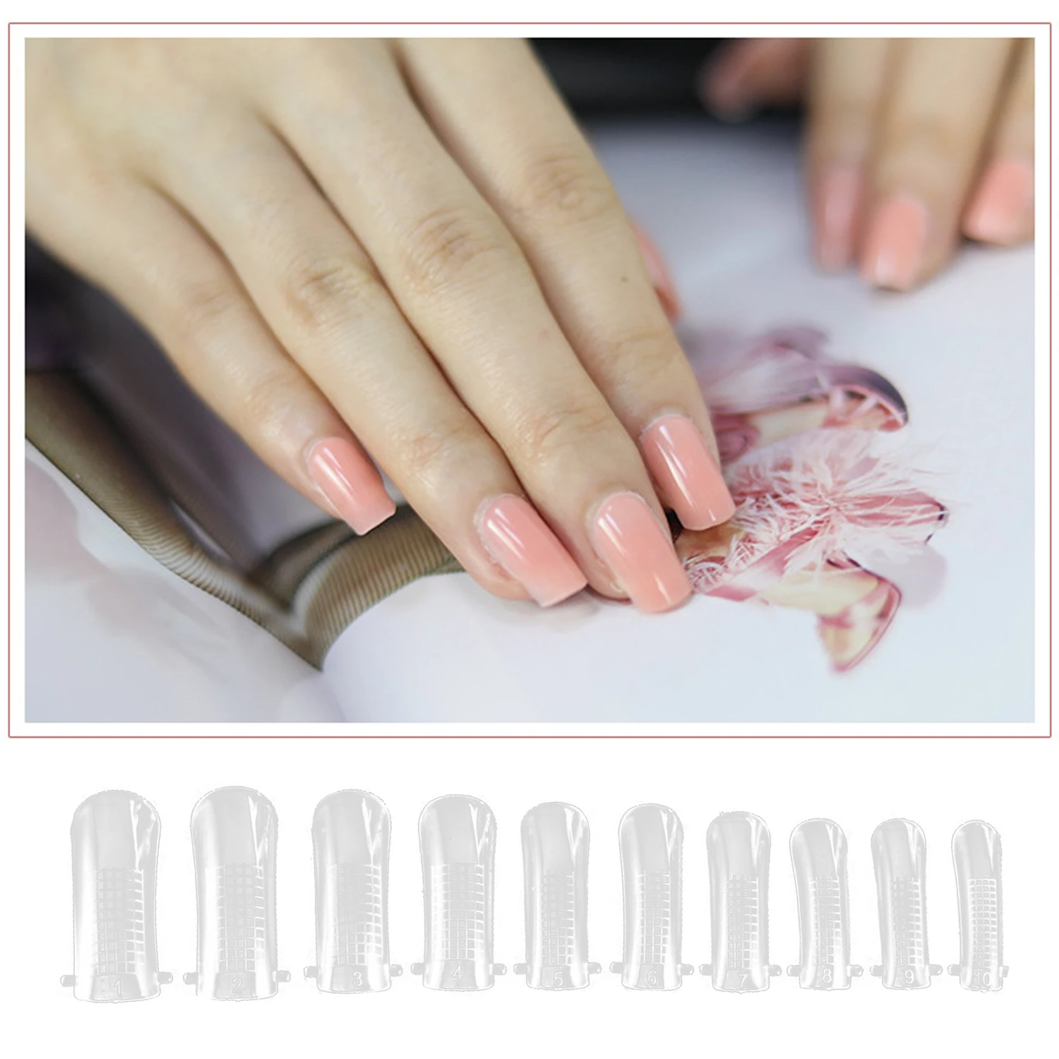 100 шт разных размеров прозрачные накладные искусственные Типсы для дизайна